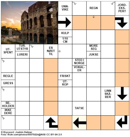 Sommerkryssord nr. 43 - 15.juli - 2017