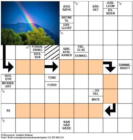 Sommerkryssord nr. 46 - 18.juli - 2017
