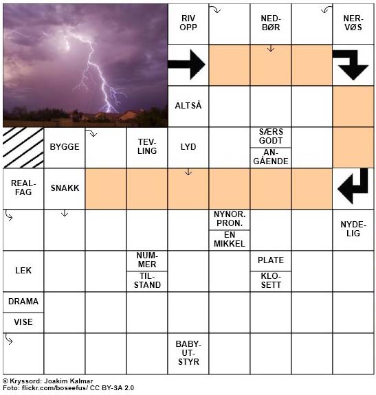 Sommerkryssord nr. 53 - 25.juli - 2017
