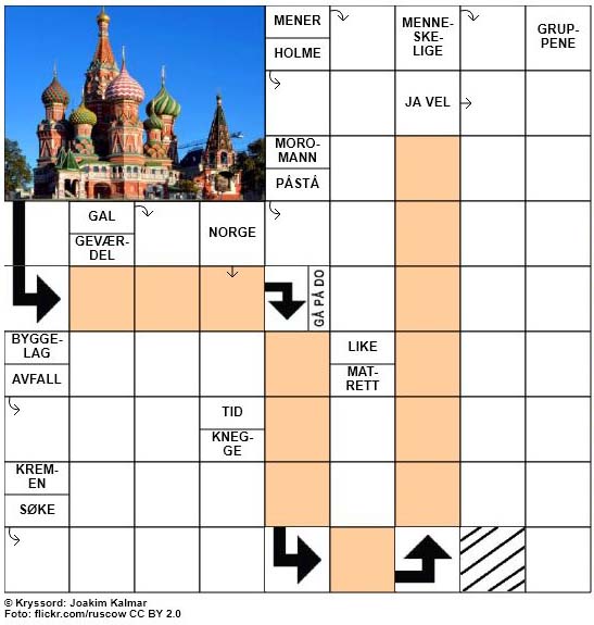 Sommerkryssord nr. 65 - 6. August - 2017
