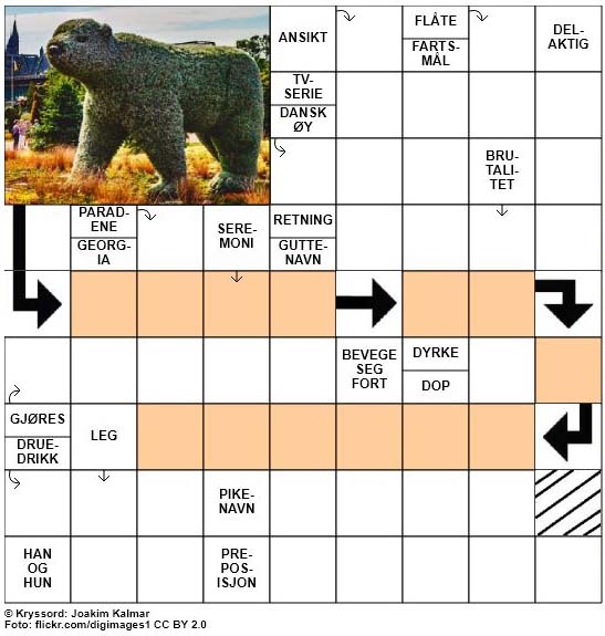 Sommerkryssord nr. 67 - 8. August - 2017