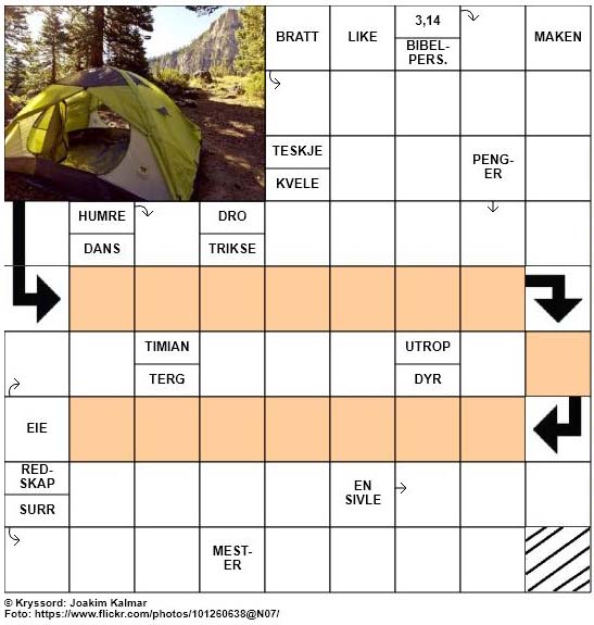 Sommerkryssord nr. 7 - 9.juni - 2017