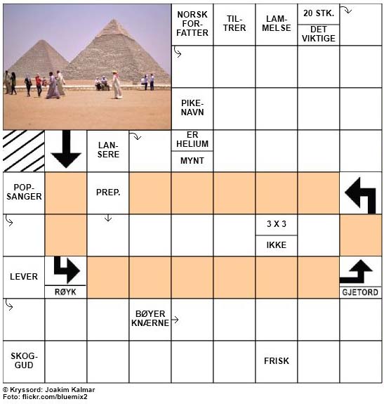 Sommerkryssord nr. 70 - 11. August - 2017