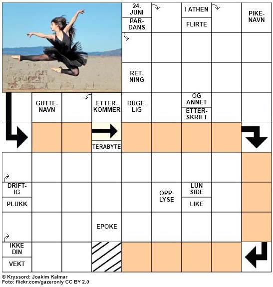 Sommerkryssord nr. 74 - 15. August - 2017