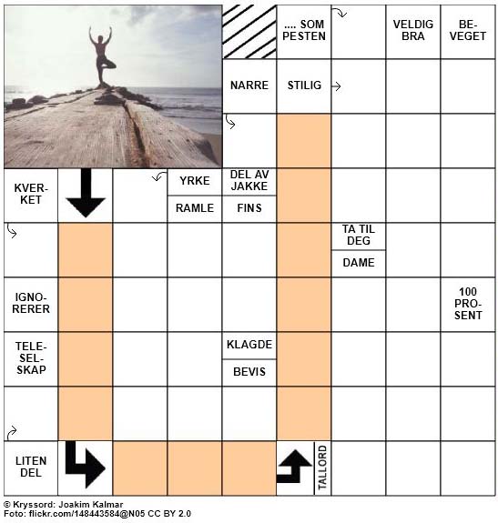 Sommerkryssord nr. 75 - 16. August - 2017