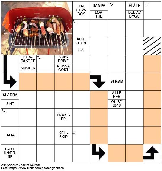 Sommerkryssord nr. 8 - 10.juni - 2017