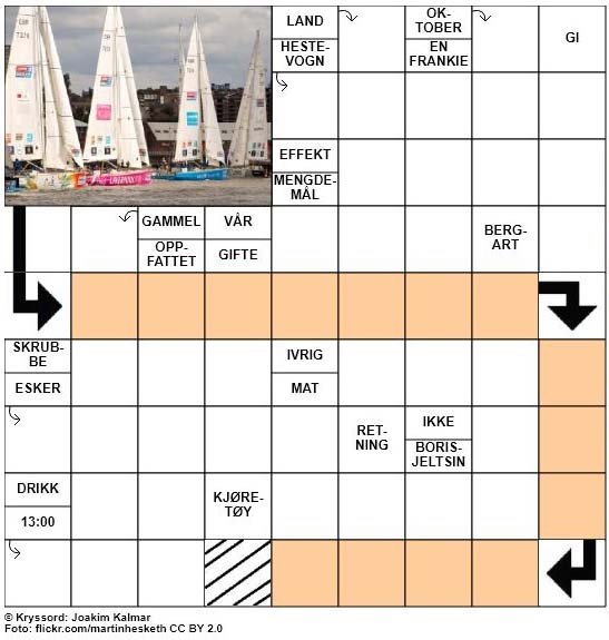 Sommerkryssord nr. 82 - 23. August - 2017