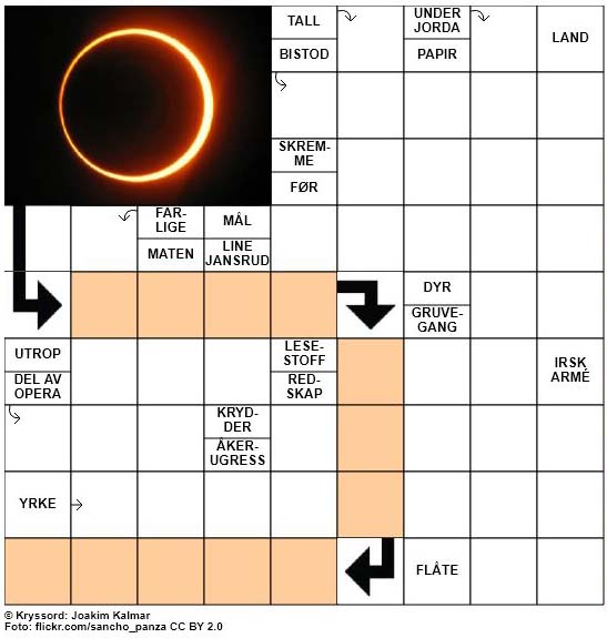 Sommerkryssord nr. 83 - 24. August - 2017