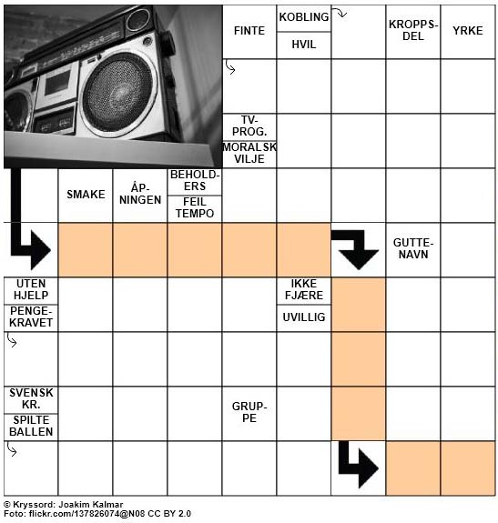 Sommerkryssord nr. 87 - 28. August - 2017