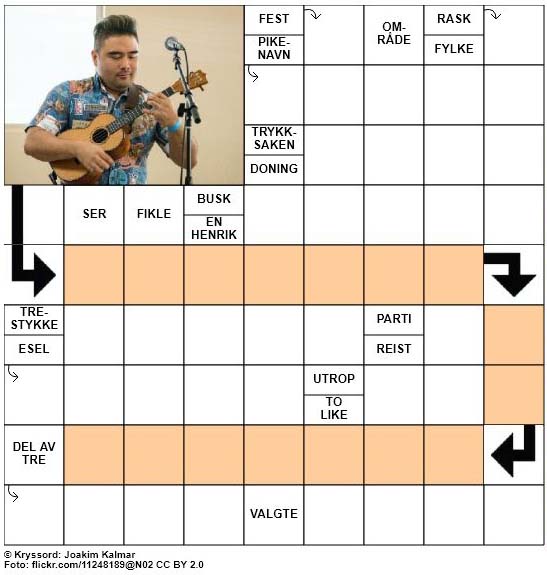 Sommerkryssord nr. 90 - 31. August - 2017