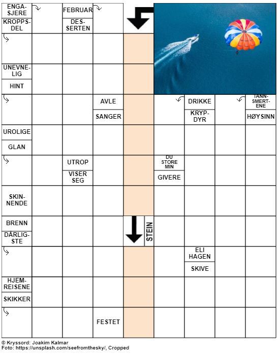 Dagens kryssord – 15. Juni – 2019