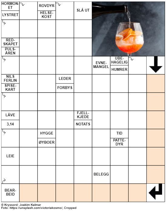 Dagens kryssord – 16. Juni – 2019