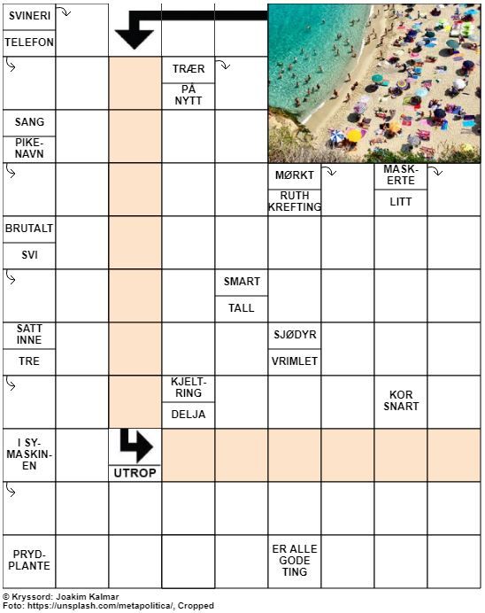 Dagens kryssord – 27. Juni – 2019