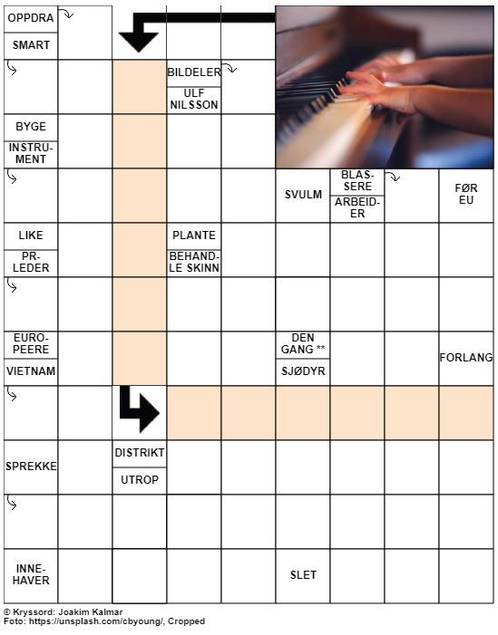 Dagens kryssord – 6. Juni – 2019