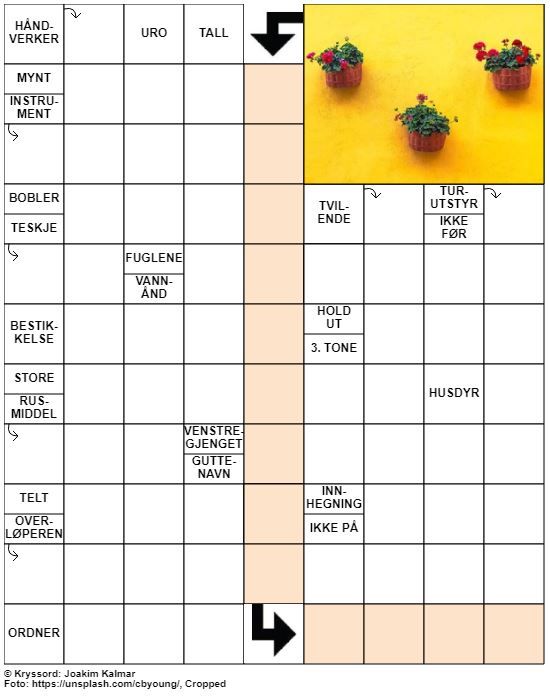 Dagens kryssord – 7. Juni – 2019