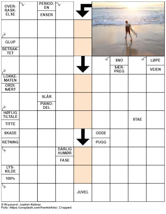 Dagens kryssord – 8. Juni – 2019