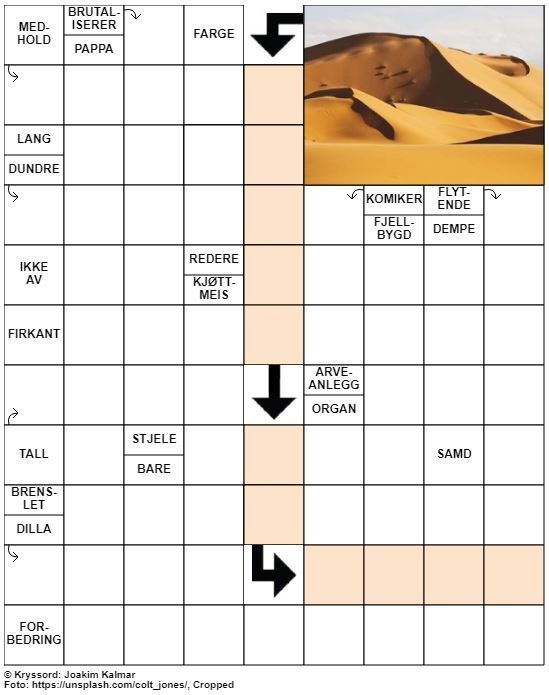Dagens kryssord – 20. Juli – 2019
