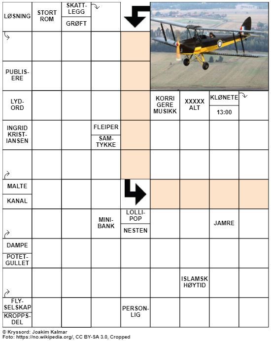 Dagens kryssord – 7. September – 2019