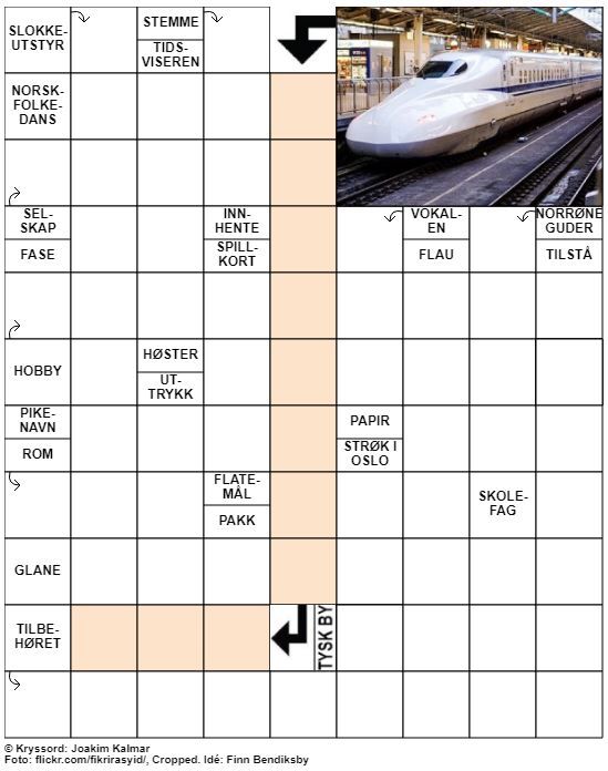 Dagens kryssord – 15. September – 2019