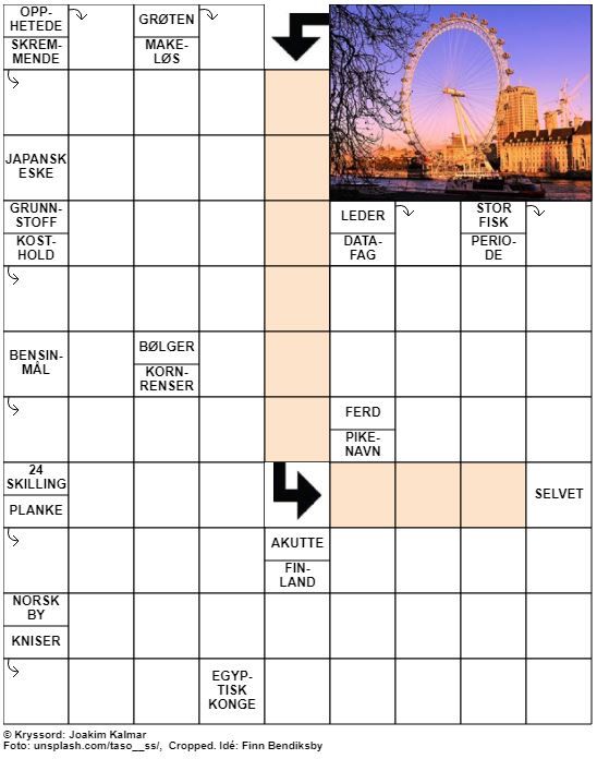 Dagens kryssord – 18. September – 2019
