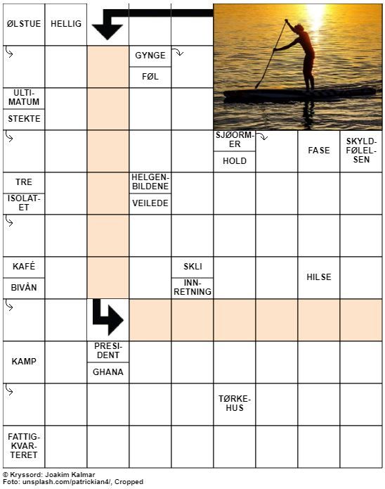 Dagens kryssord – 21. September – 2019