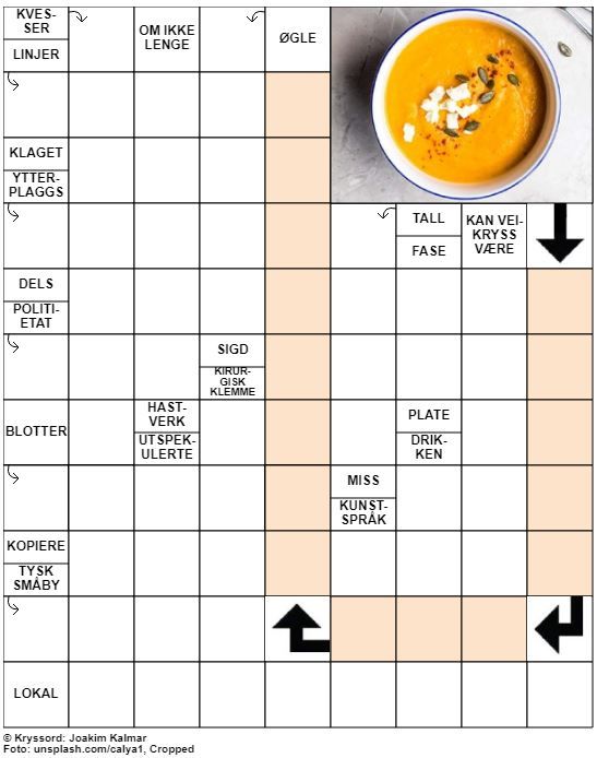 Dagens kryssord – 24. September – 2019