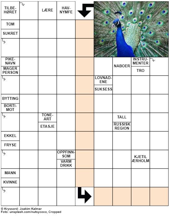 Dagens kryssord – 5. Oktober – 2019