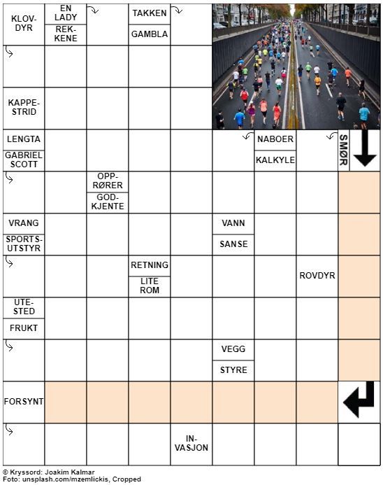 Dagens kryssord – 9. Oktober – 2019
