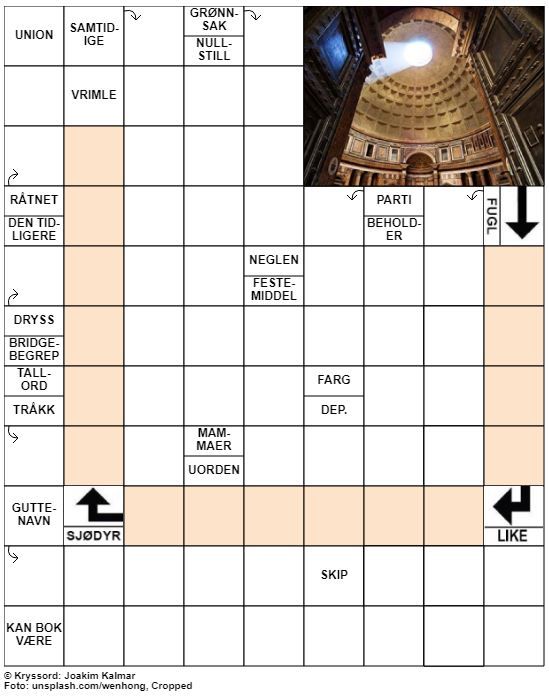Dagens kryssord – 14. Oktober – 2019