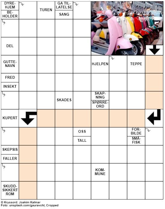 Dagens kryssord – 28. Oktober – 2019