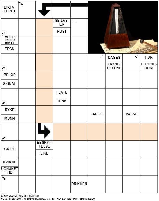 Dagens kryssord – 30. Oktober – 2019