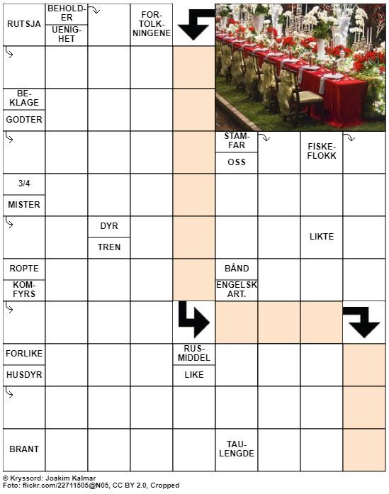 Dagens kryssord – 25. November – 2019
