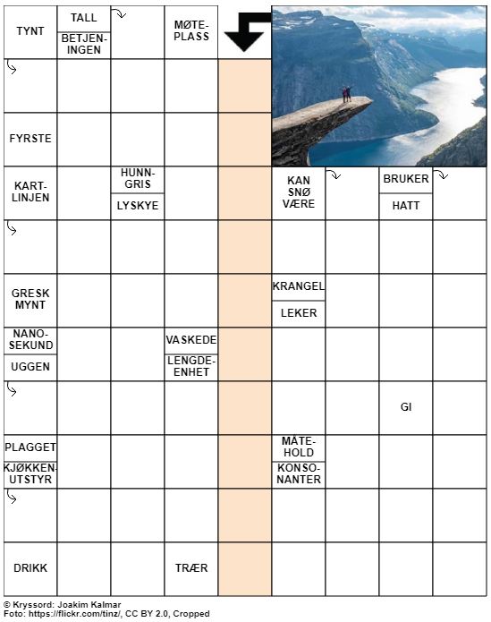 Dagens kryssord – 30. Januar – 2020