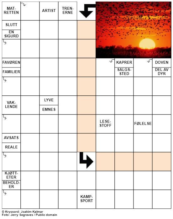 Dagens kryssord – 2. September - 2020