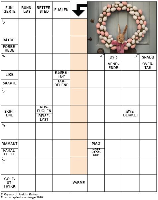 Dagens kryssord – 26. Mars - 2021