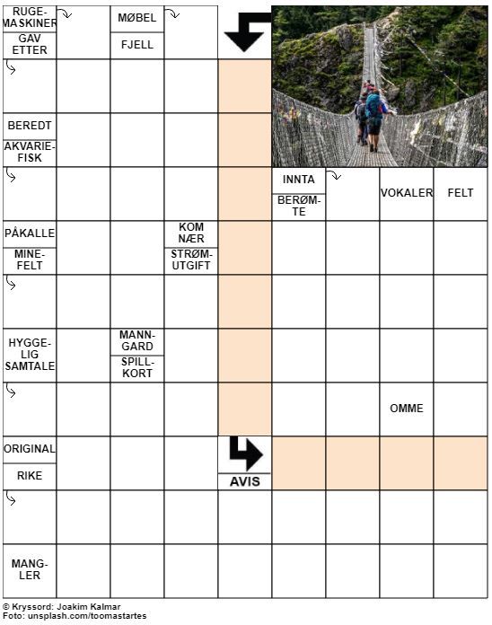 Dagens kryssord – 7. Juni - 2021