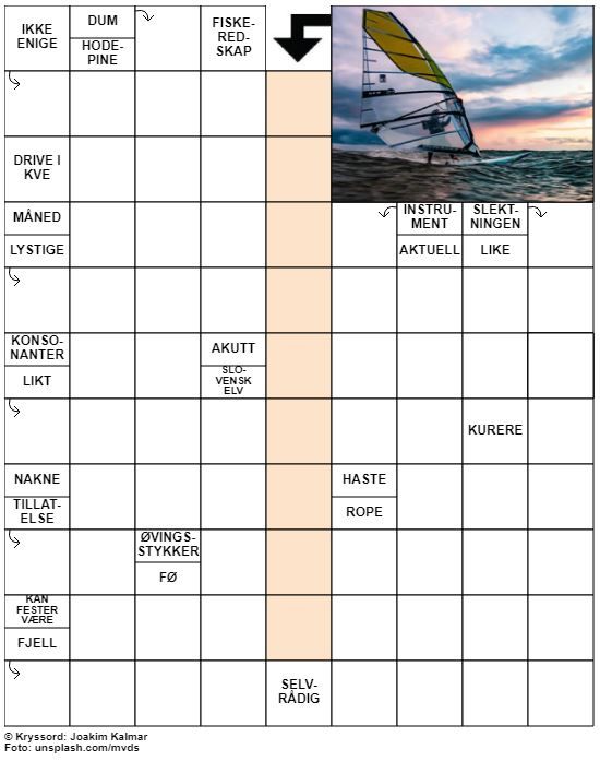 Dagens kryssord – 7. Juli - 2021