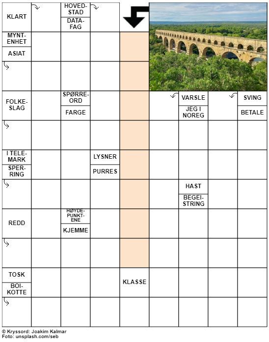 Dagens kryssord – 27. Juli - 2021