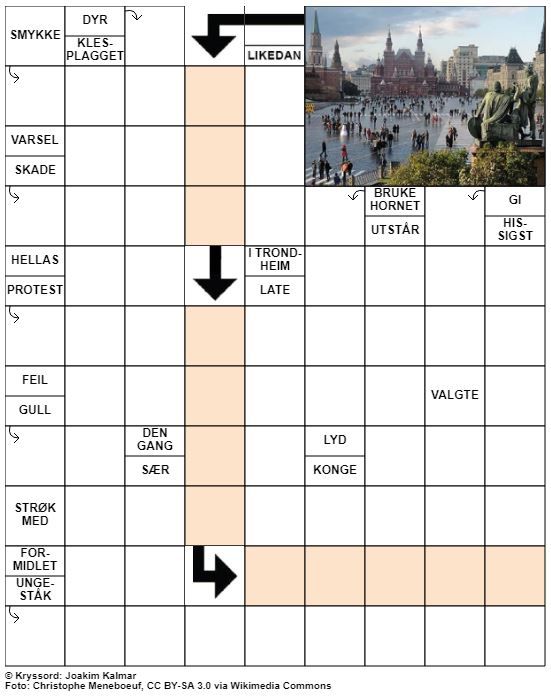 Dagens kryssord – 2. August - 2021