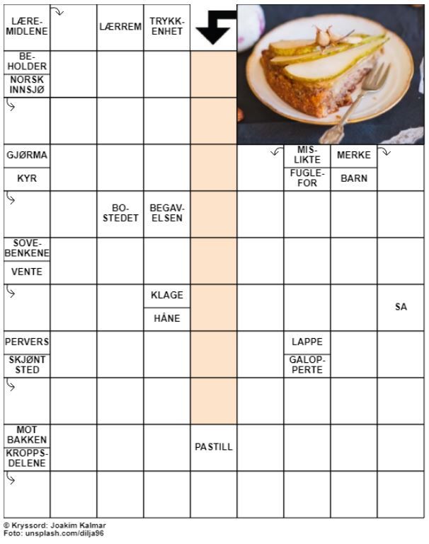 Dagens kryssord – 19. September - 2021