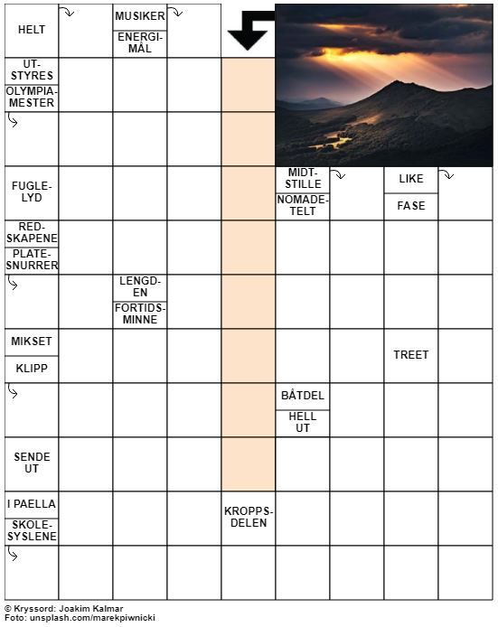 Dagens kryssord – 20. August - 2021