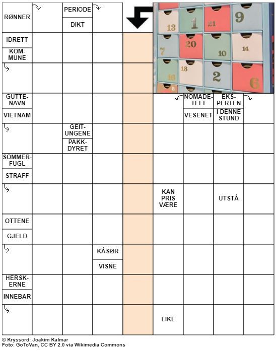 Dagens kryssord – 27. November - 2021