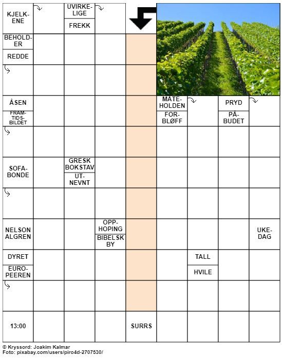 Dagens kryssord – 18. Mars - 2022