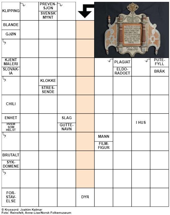 Dagens kryssord – 1. Juni - 2022