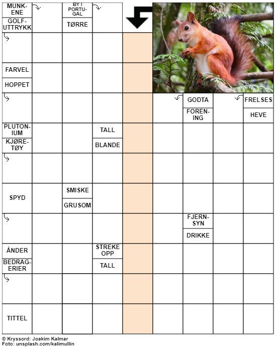 Dagens kryssord – 10. August - 2022