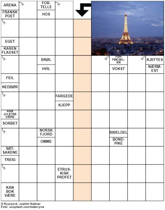 Dagens kryssord – 11. September - 2022