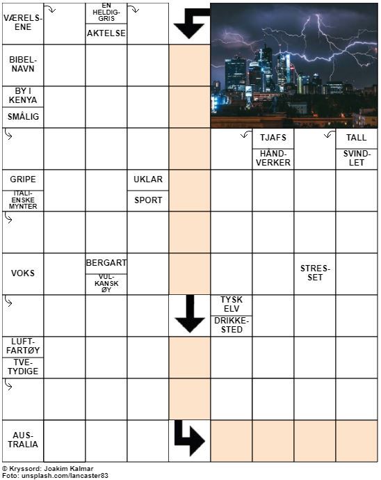 Dagens kryssord – 15. September - 2022