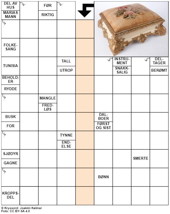 Dagens kryssord – 23. Oktober - 2022