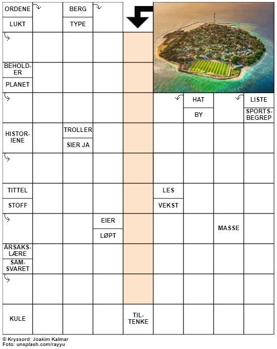 Dagens kryssord – 29. Oktober - 2022