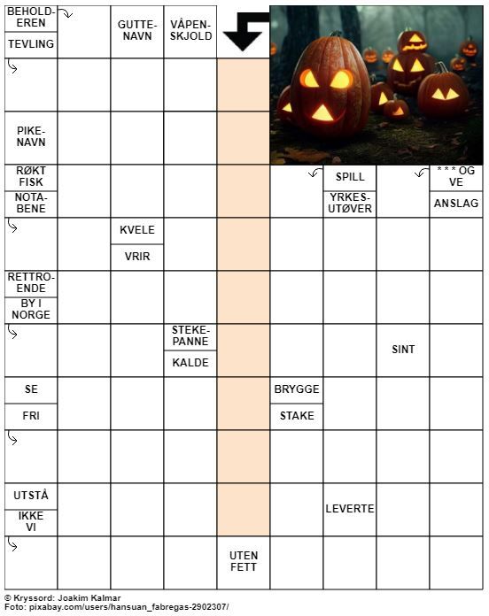 Dagens kryssord – 31. Oktober - 2022